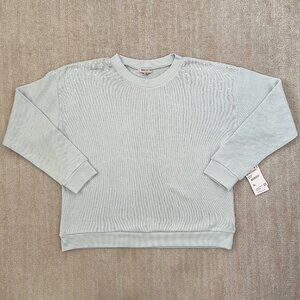 NWT Wildfox Jewel Bailey Bling Cotton Blend Long Sleeve Blue Knit Sweater XL